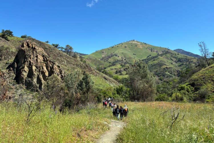 Hiking at Midland School Trails