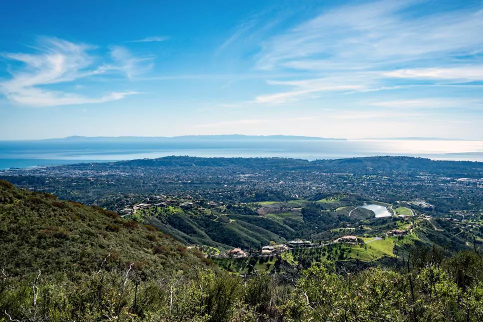 trails in Santa Barbara with a view